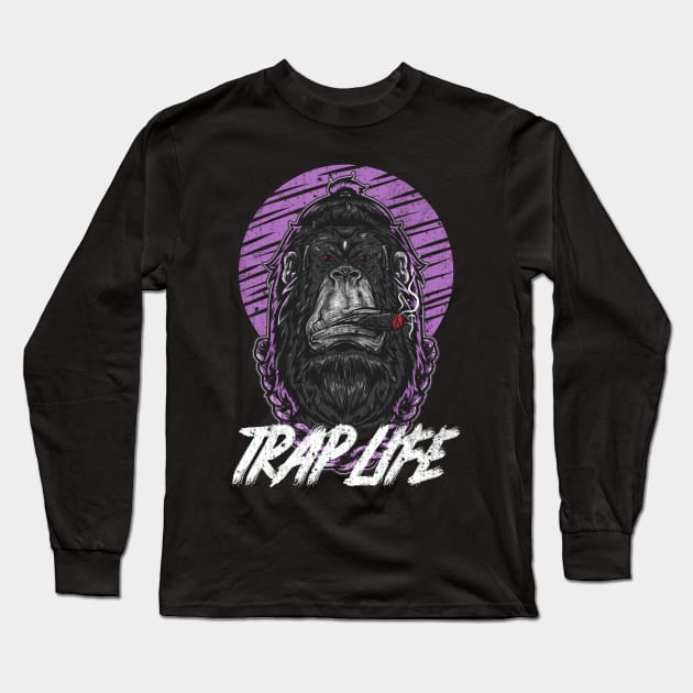 Trap Life Long Sleeve T-Shirt by WizardingWorld